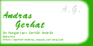 andras gerhat business card